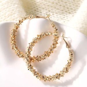 2/$15 Gold Plated Textured Hoops